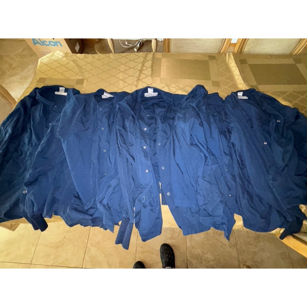 Fashion Seal Healthcare Unisex Jacket LOT OF 5  BLUE SURGERY NURSING HOSPITAL L